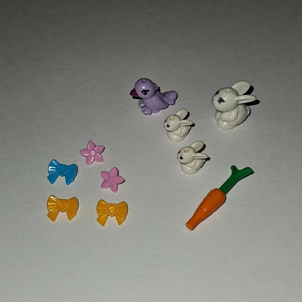 LEGO Bricks Mixed Lot Bunny Rabbit Bird Carrot Bows Flowers Friends Replacement